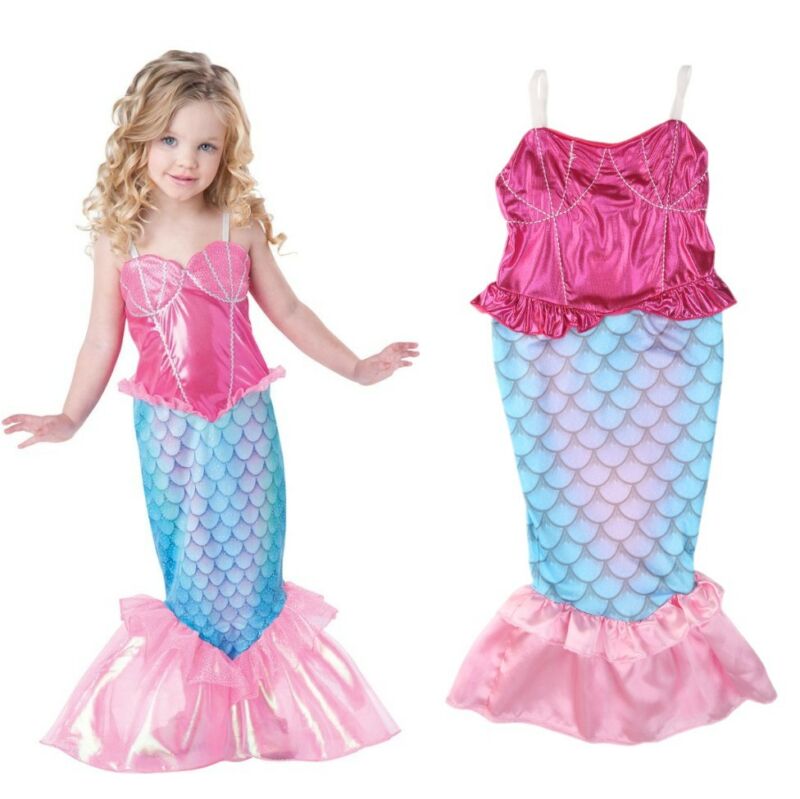 Pink Top Mermaid Tail Kids Dress