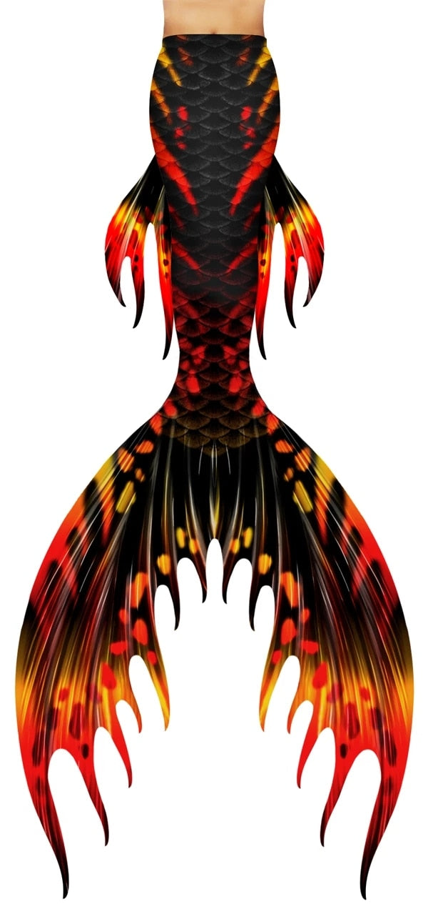 Black & Orange Mermaid Tail