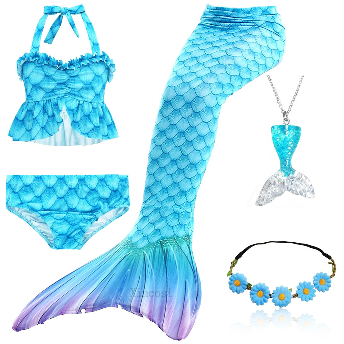 Mermaid Tail Swimsuit Set