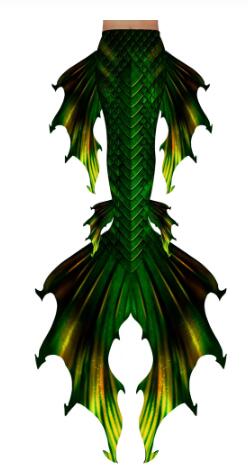 Green Sea Monster Mermaid Tail