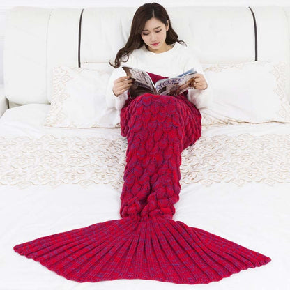 Red Mermaid Tail Blanket