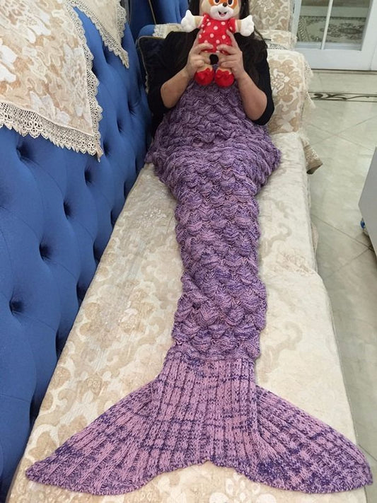 Rebecca-Purple Mermaid Tail Blanket