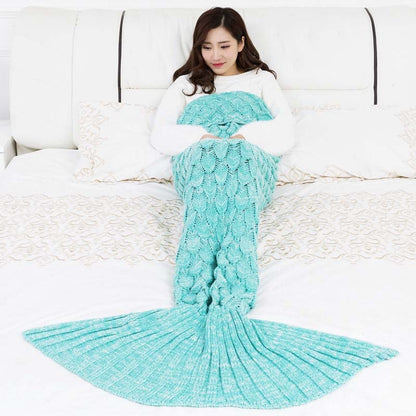 Sea Green Mermaid Tail Blanket