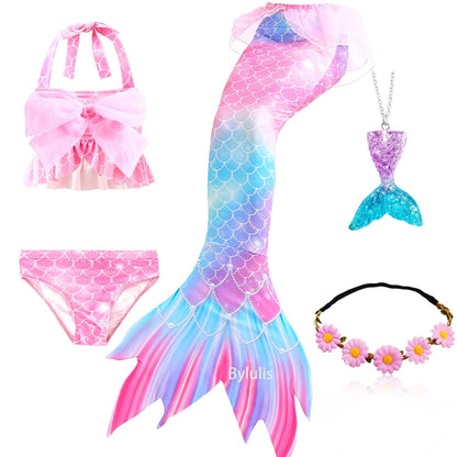Bow knot Top Mermaid Tail Swimsuit Set