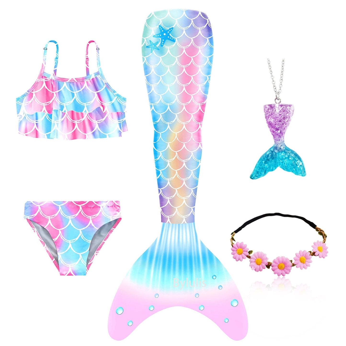 Pearl Mermaid Tail Swimsuit Set